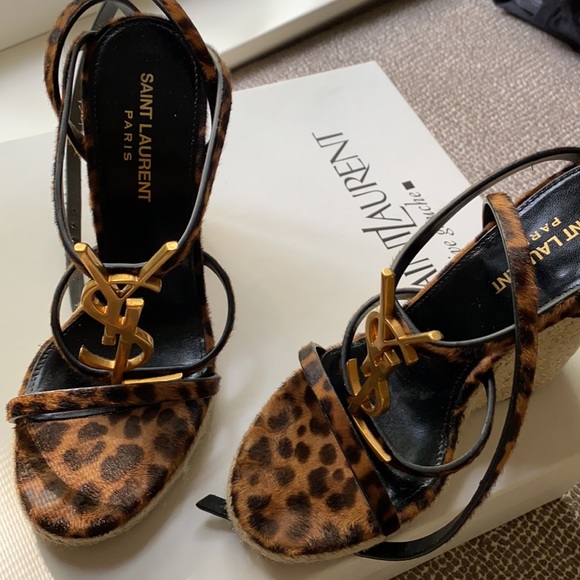 YSL MADGE WEDGE SANDAL SIZE 36 EXCELLENT CONDITION - Picture 7 of 8